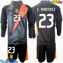 Argentina Emiliano Martinez #23 Goalkeeper Replica Home Minikit Copa America 2024 Long Sleeve (+ pants)